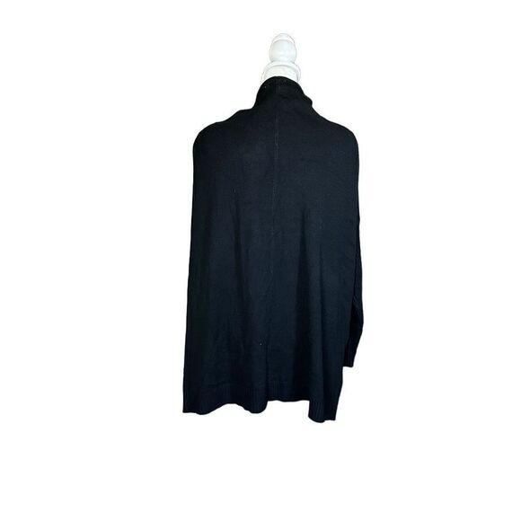 Skinnygirl Sundazed Open Front Oversized Cardigan w/ Pockets Black Sz Medium - Picture 5 of 13